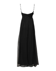 Marciano by Guess Black Tulle Pearl Sleeveless Long Gown Dress - IT38 | XS