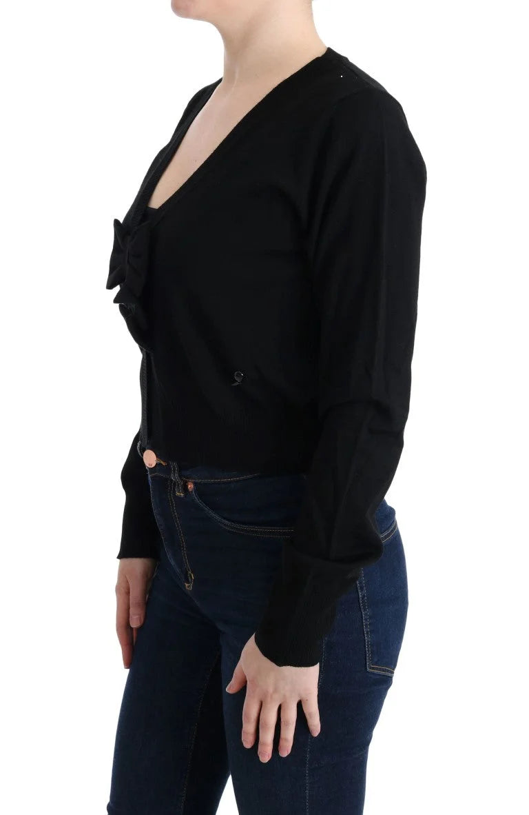 MARGHI LO’ Black Wool Blouse Sweater - Sweaters