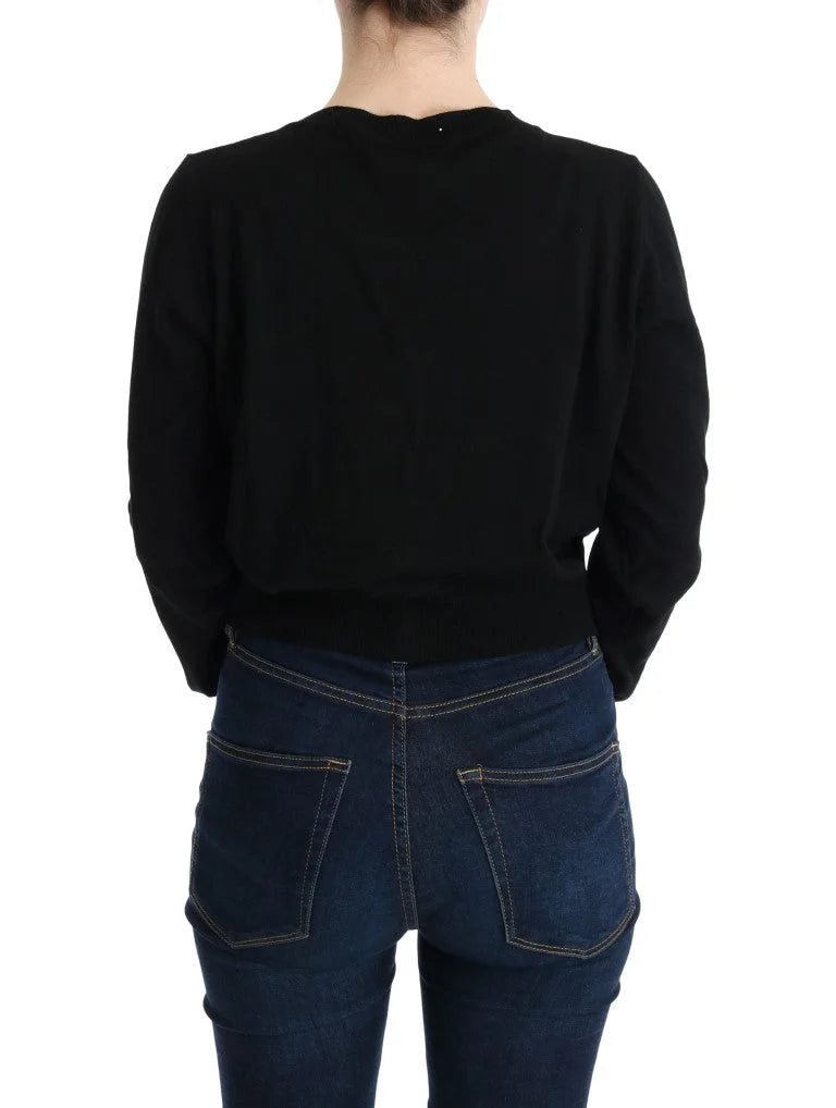 MARGHI LO’ Black Wool Blouse Sweater - Sweaters