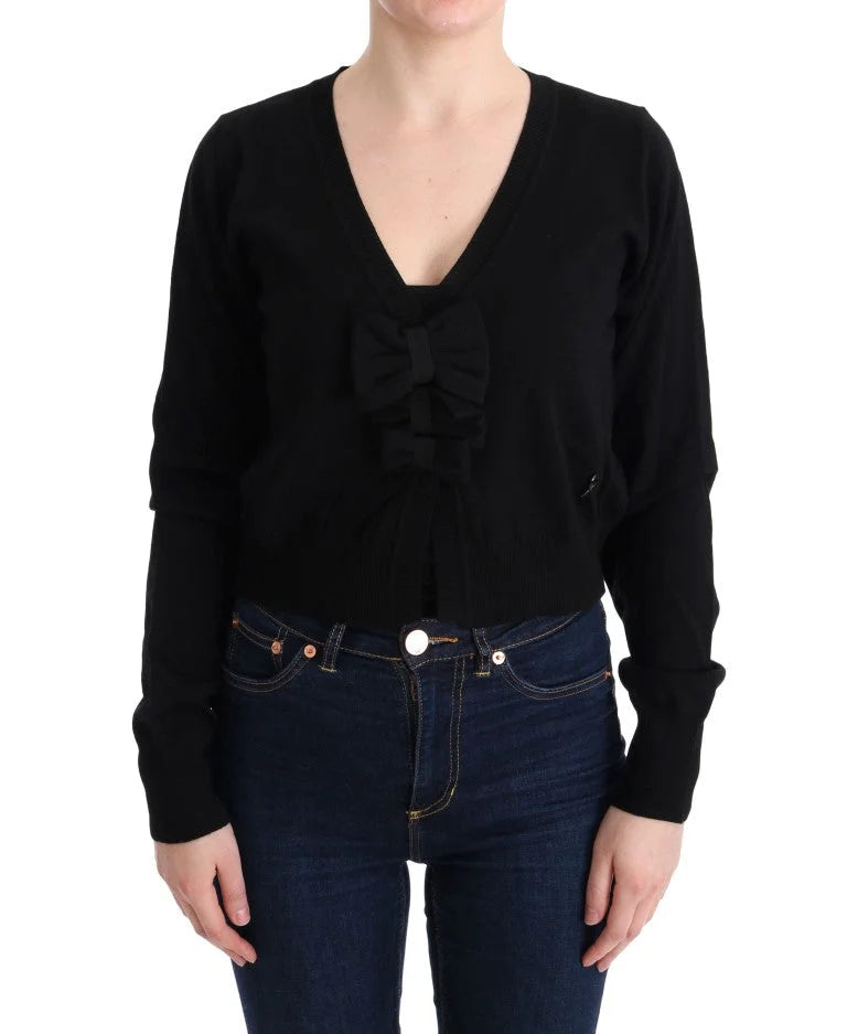 MARGHI LO’ Black Wool Blouse Sweater - Sweaters