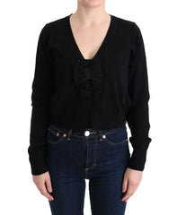 MARGHI LO’ Black Wool Blouse Sweater - Sweaters