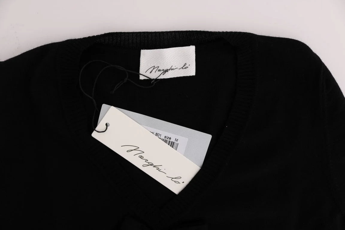 MARGHI LO’ Black Wool Long Sleeve Shift Dress - Dresses