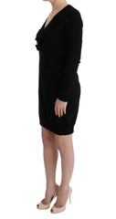 MARGHI LO’ Black Wool Long Sleeve Shift Dress - Dresses