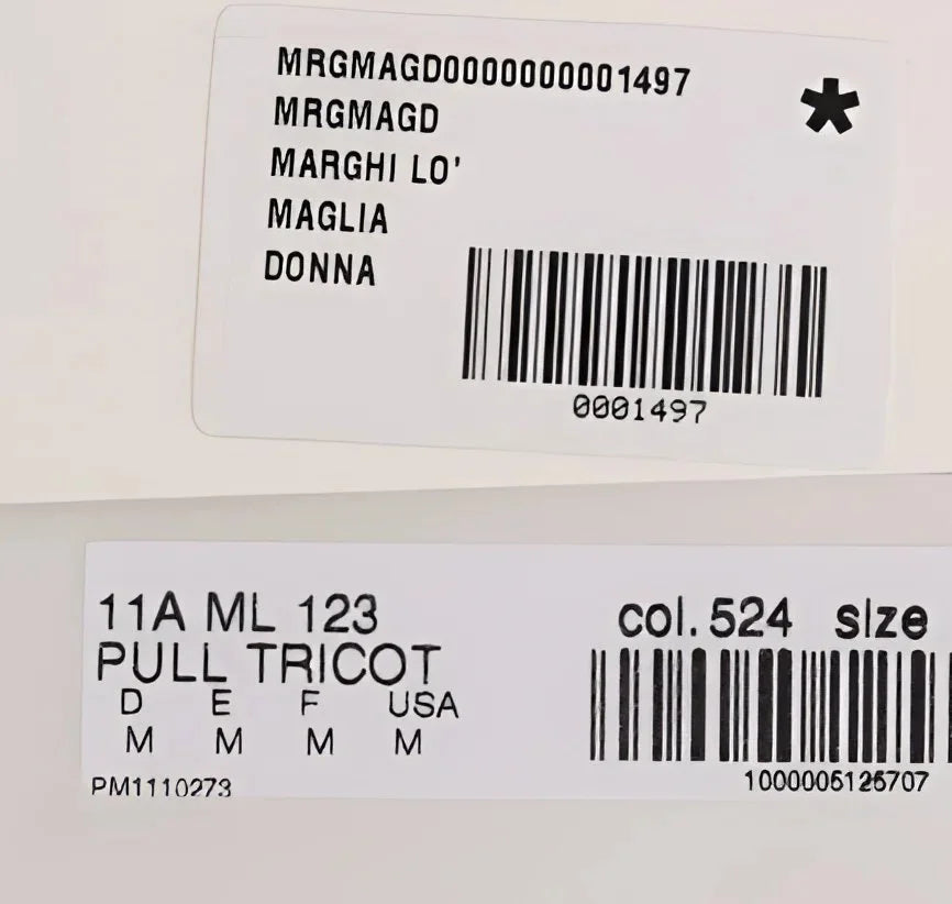 MARGHI LO’ Blue 100% Lana Wool Blouse Top - T-Shirts