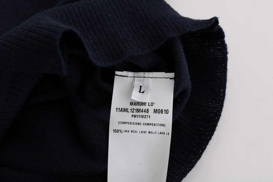 MARGHI LO’ Blue Wool Blouse Sweater - IT44|L - Sweaters