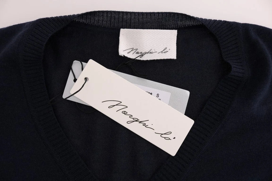 MARGHI LO’ Blue Wool Long Sleeve Shift Dress - Dresses