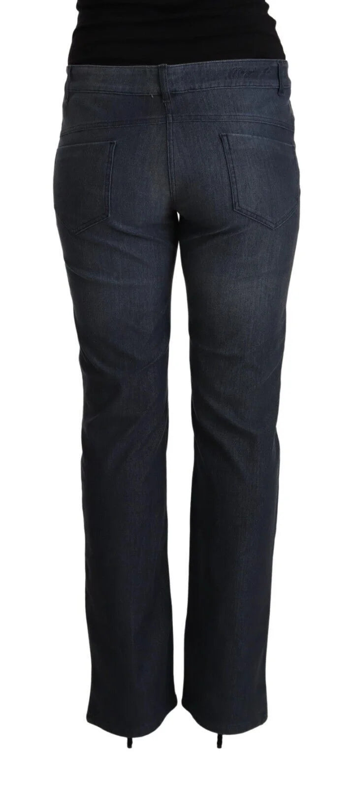 MARGHI LO’ Dark Blue Cotton Straight Denim Jeans - IT48|XXL - Jeans