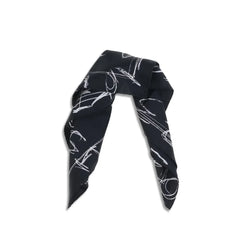 Margiela Black Silk Scarf