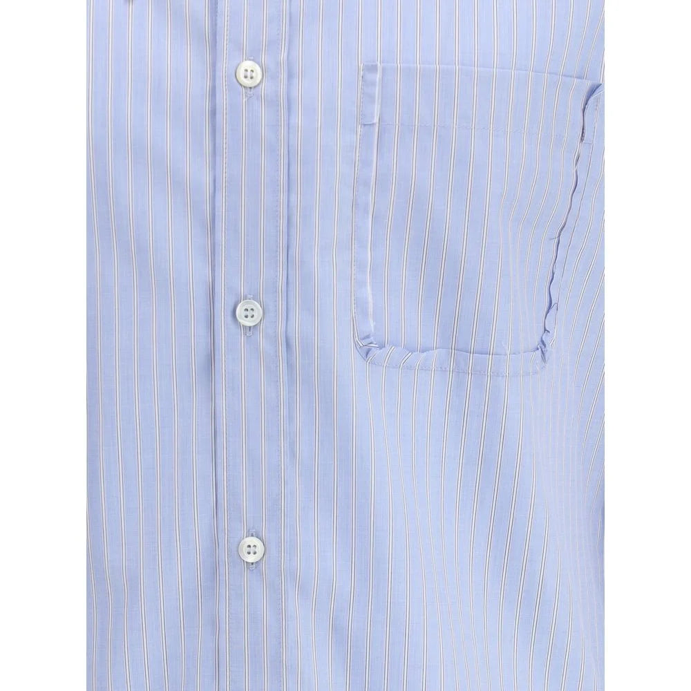 Margiela Blue Cotton Pattern Shirt