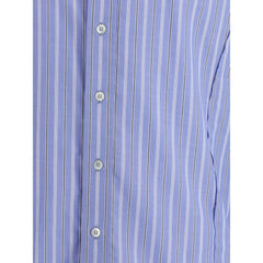 Margiela Blue Cotton Pattern Shirt