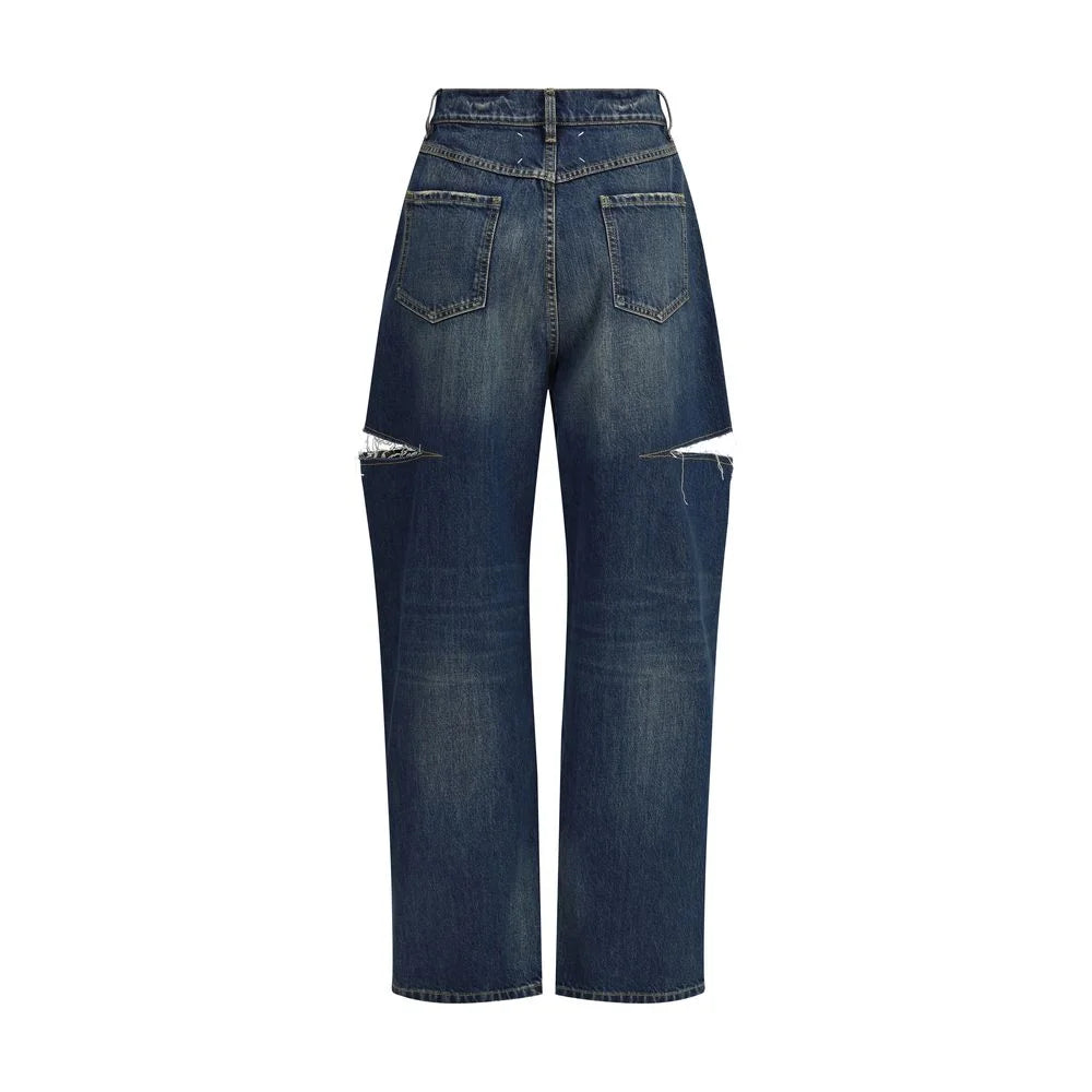 Margiela Denim Jeans with Cut-Out Detail - Jeans