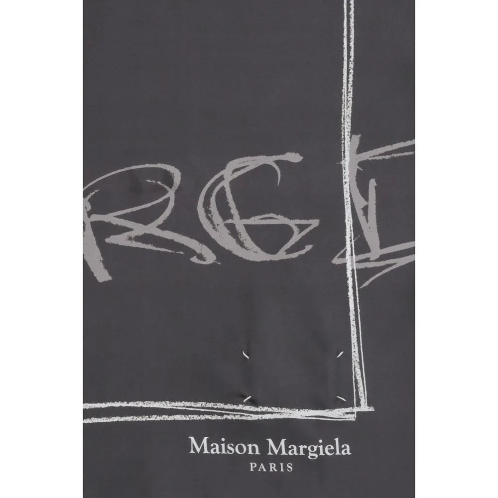 Écharpe en soie grise Margiela