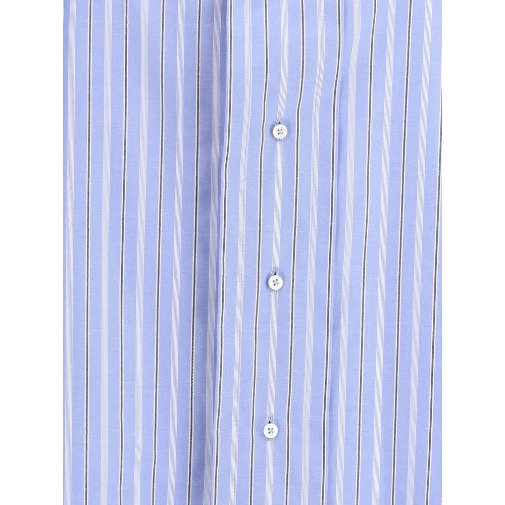 Margiela Light Blue Cotton Pattern Shirt