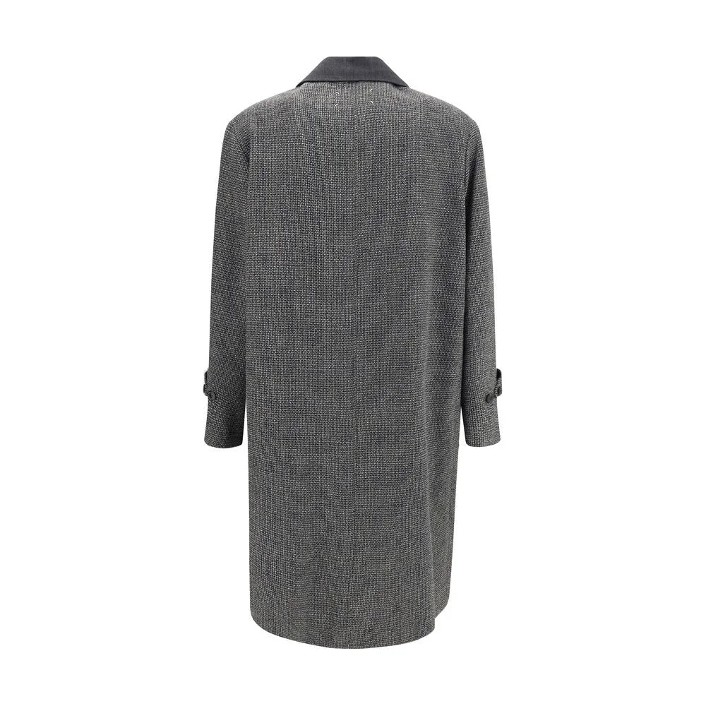 Margiela Single-breasted coat in virgin wool blend - Overcoats