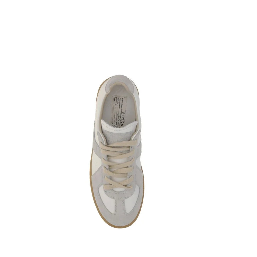 Margiela White Calf Leather Bos Taurus Low Top Sneakers - EU40/US10
