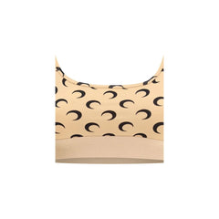 Marine Serre Beige Polyamide Sport Bra
