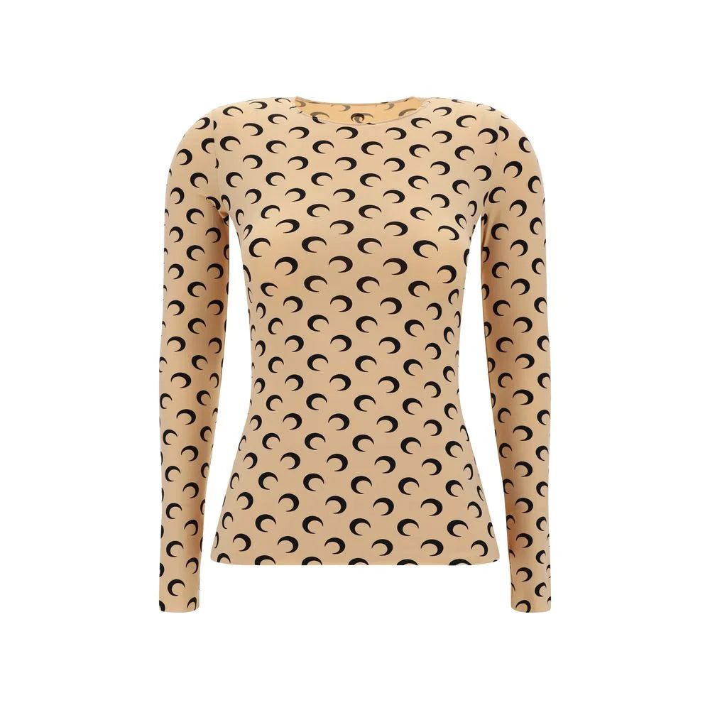 Marine Serre Beige Polyamide Top