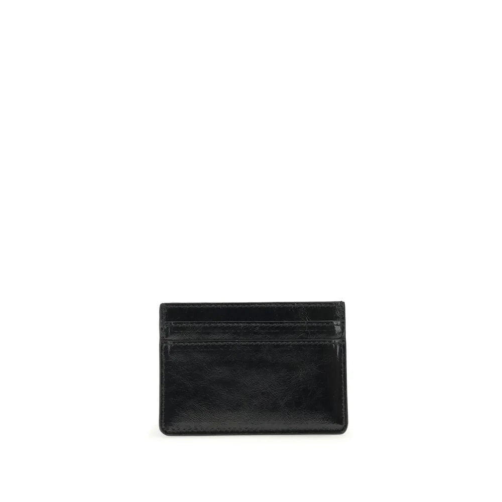 Marine Serre Black Calf Leather Bos Taurus Wallet - Card Cases