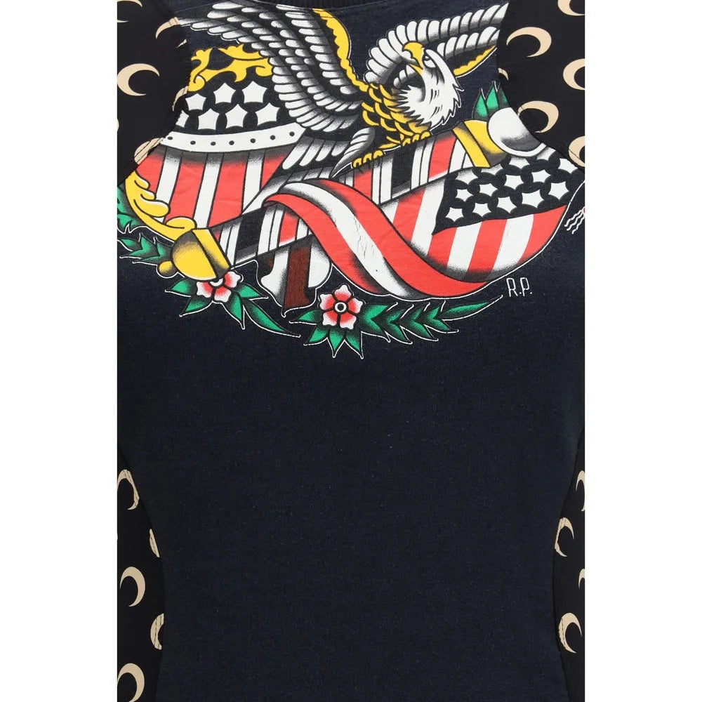 Marine Serre Black Cotton Casual Dress