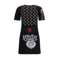 Marine Serre Black Cotton Casual Dress