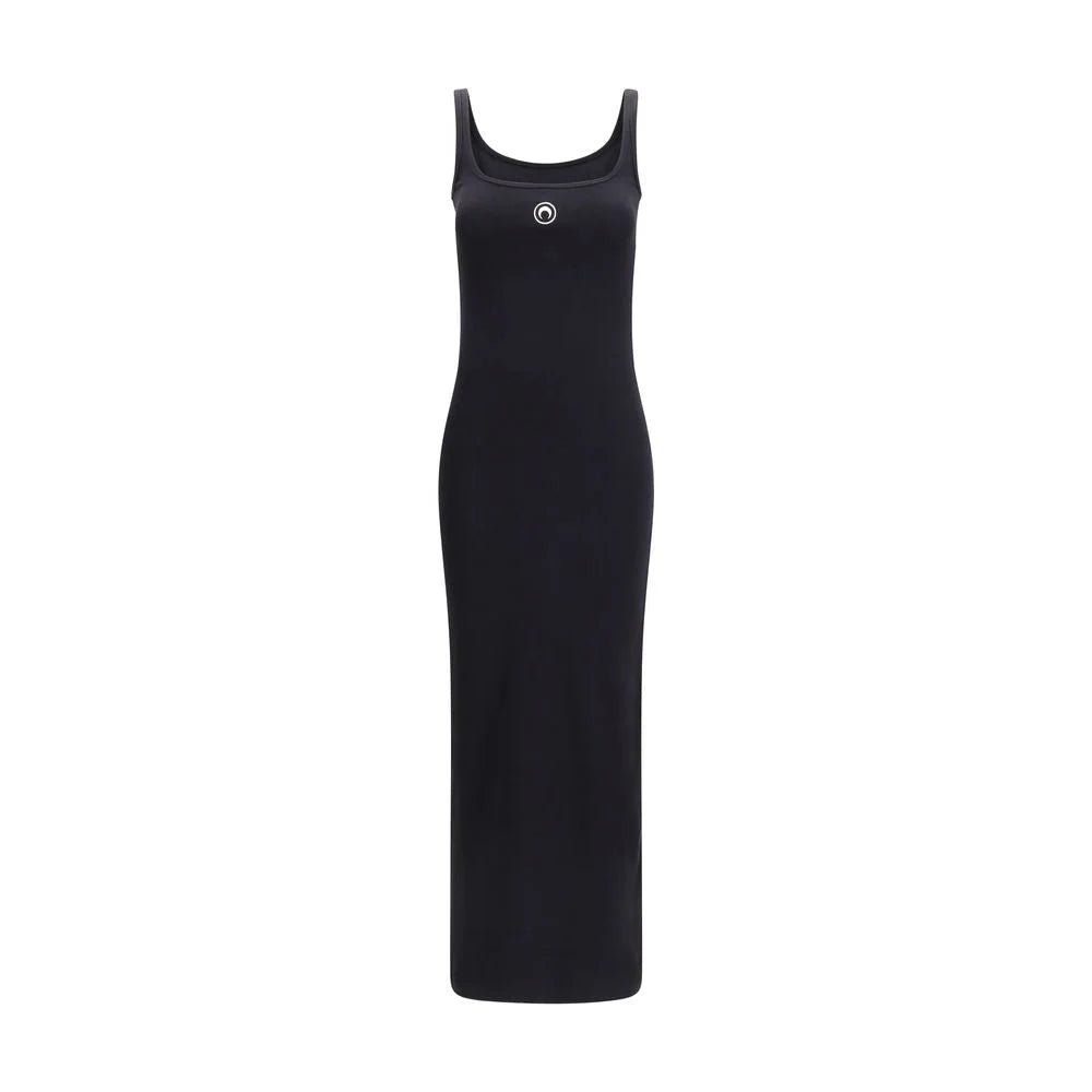 Marine Serre Black Cotton Casual Dress