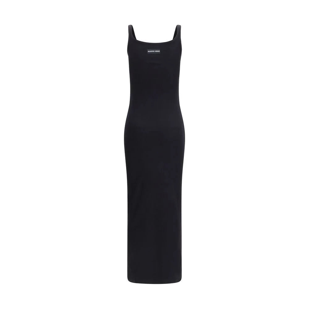 Marine Serre Black Cotton Casual Dress
