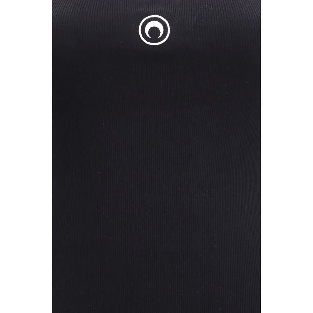 Marine Serre Black Cotton Casual Dress