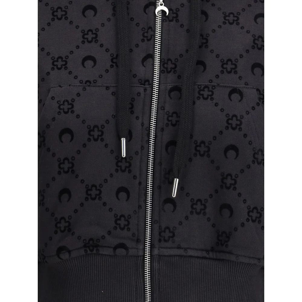 Marine Serre Black Cotton Sweatshirt - S