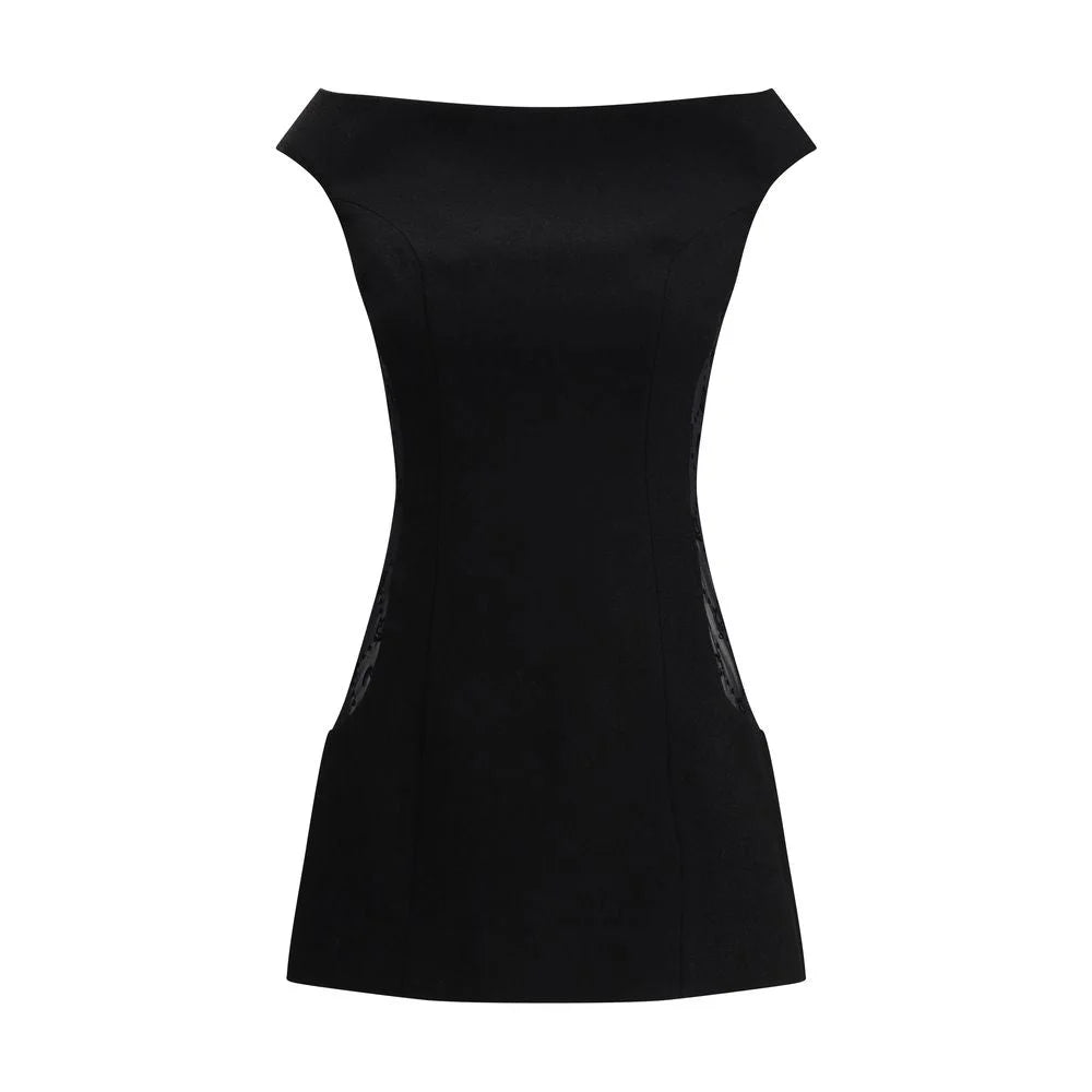Marine Serre Black Fleece Wool Casual Dress - IT36 | XS