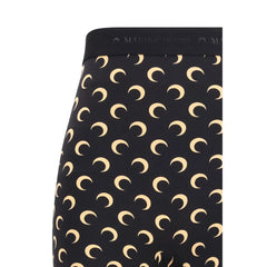 Marine Serre Black Polyamide Bermuda Shorts