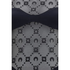 Marine Serre Black Polyamide Bodysuit