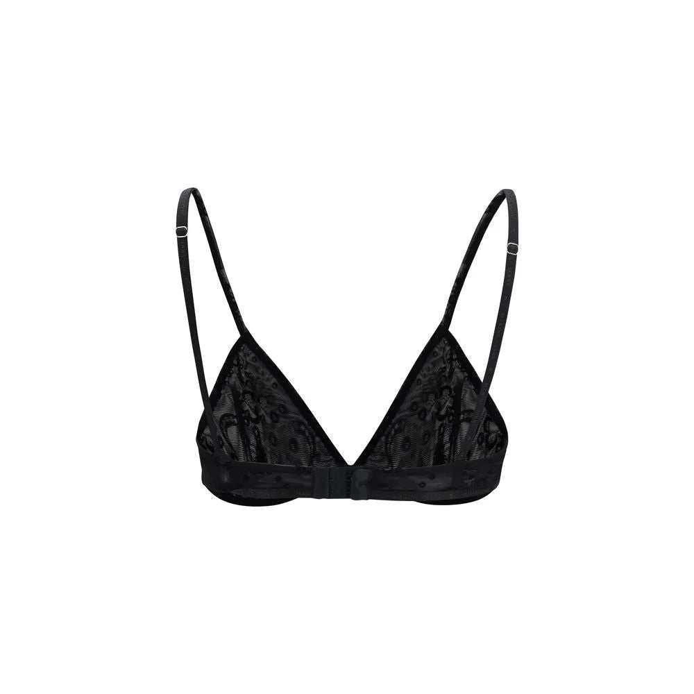 Marine Serre Black Polyamide Bra - M