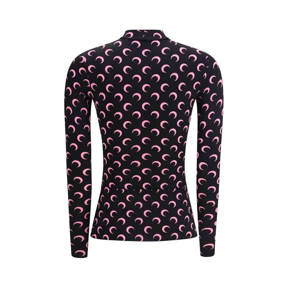 Marine Serre Black Polyamide Top