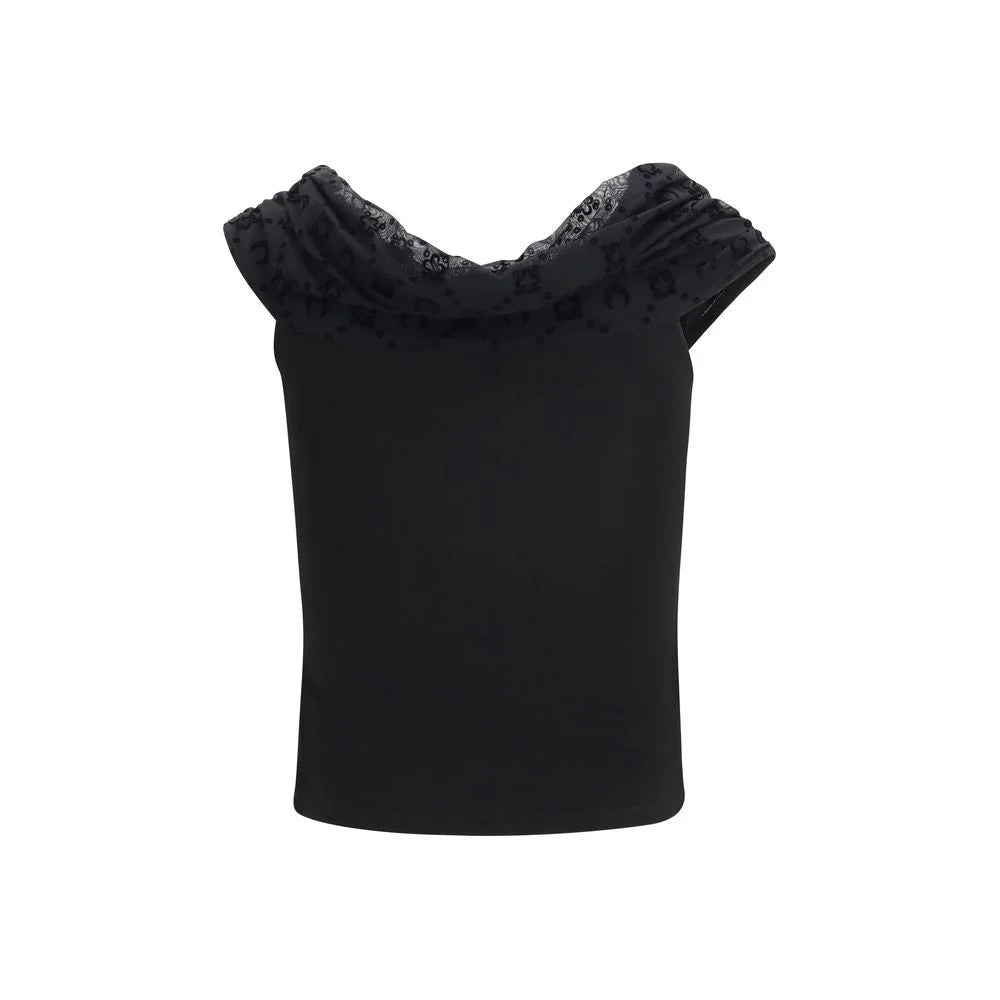 Marine Serre Sort Viscose Skjorte