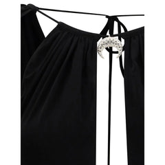 Marine Serre Black Viscose Top