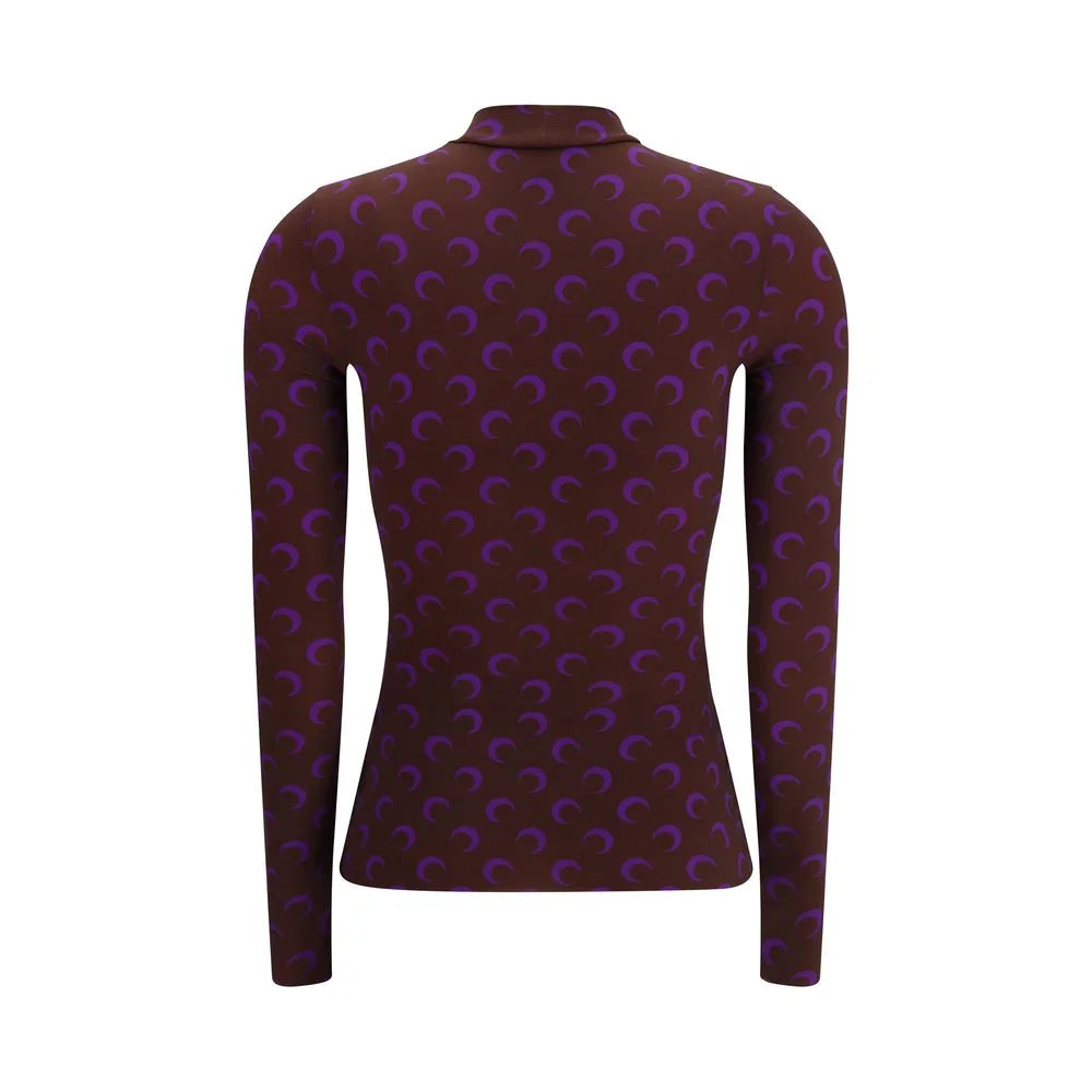 Marine Serre Brown Polyamide Top - S