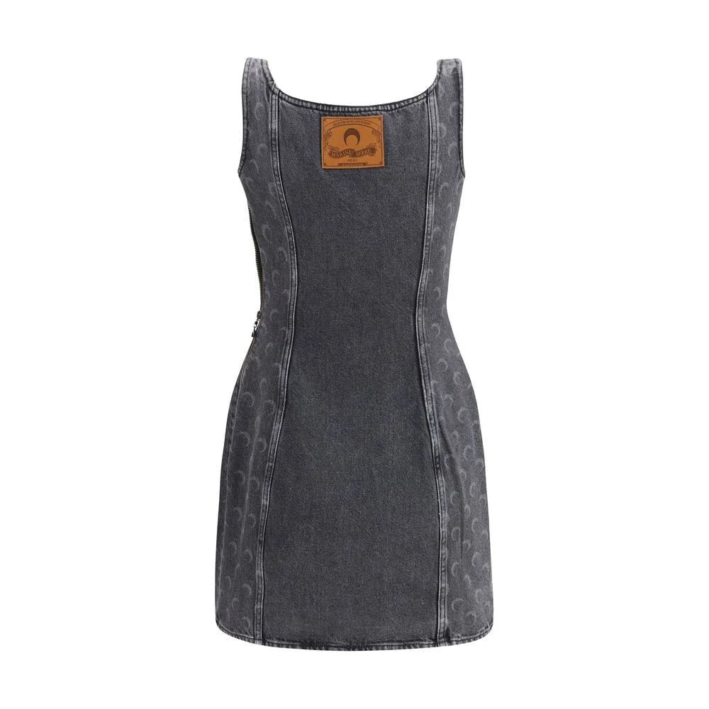 Marine Serre Gray Cotton Casual Dress - Dresses