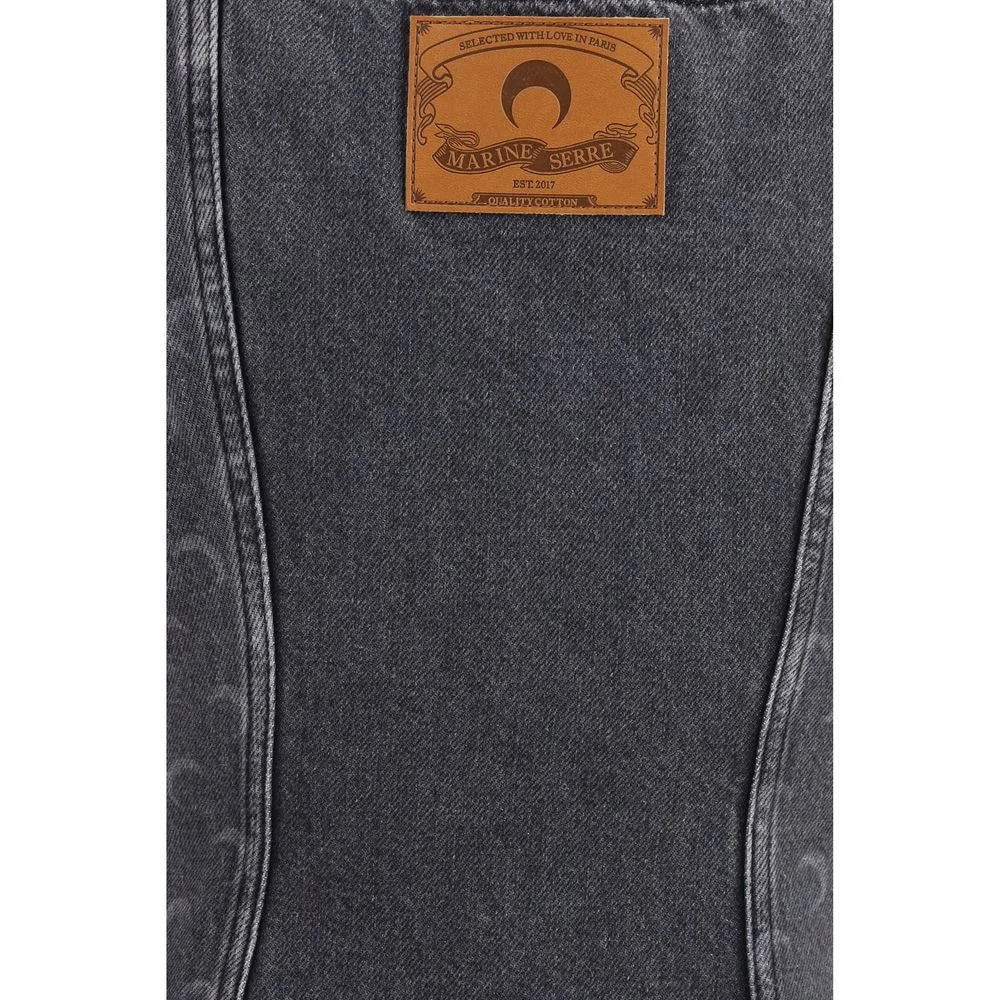 Marine Serre Gray Cotton Casual Dress - Dresses