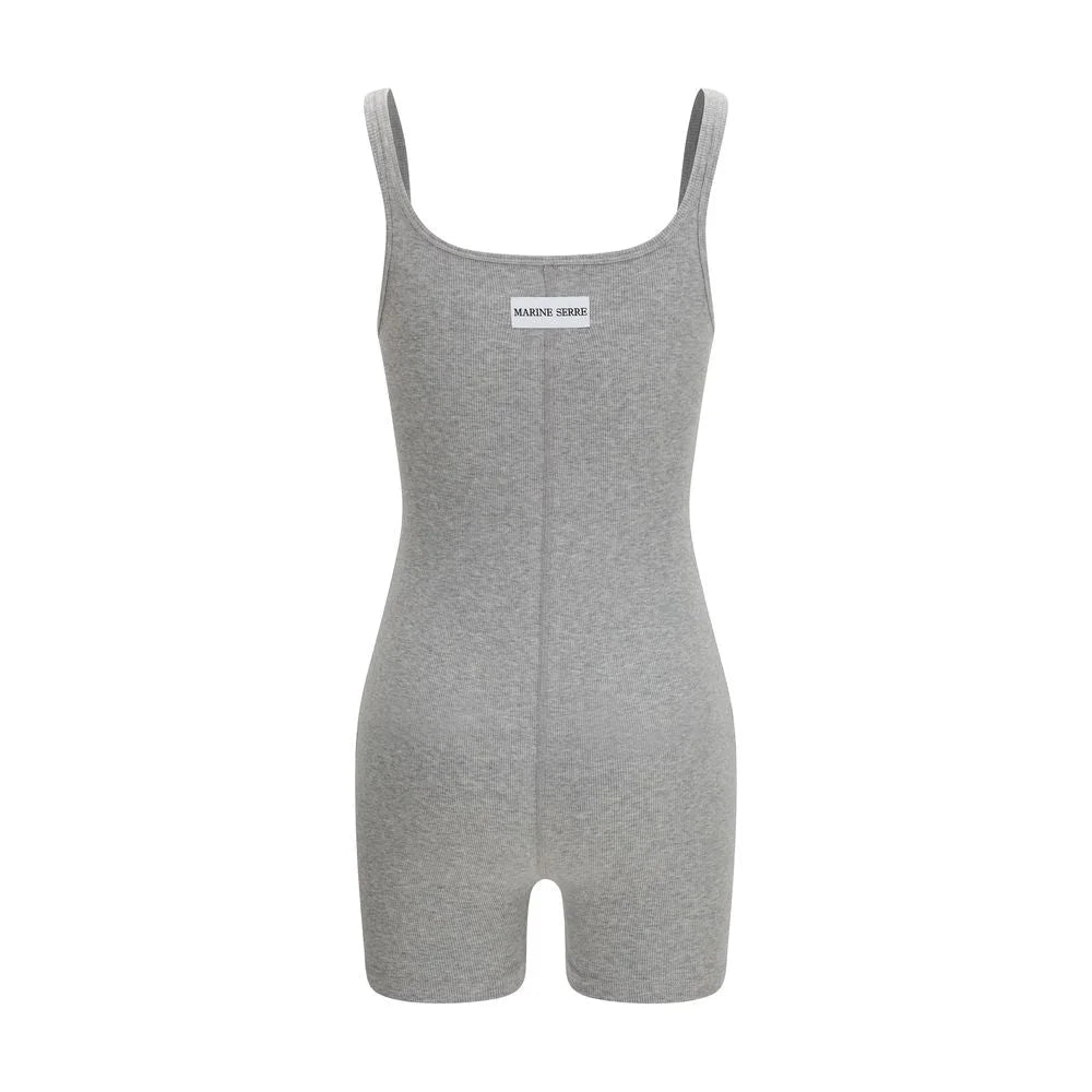 Marine Serre Gray Cotton Jumpsuit - M