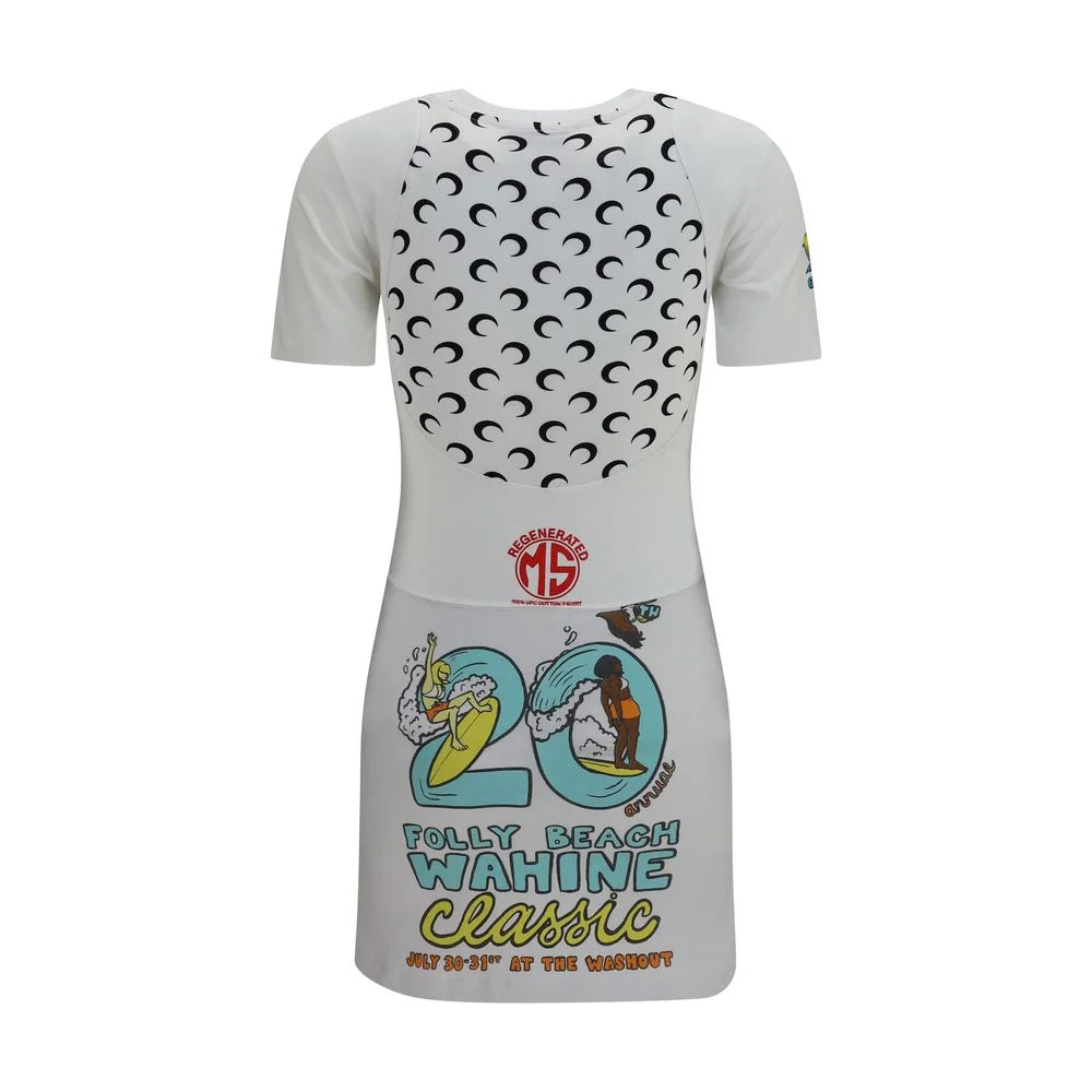Marine Serre White Cotton Casual Dress