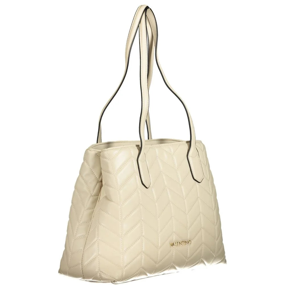 Mario Valentino Beige Polyethylene Women Handbag - Shopper Bags