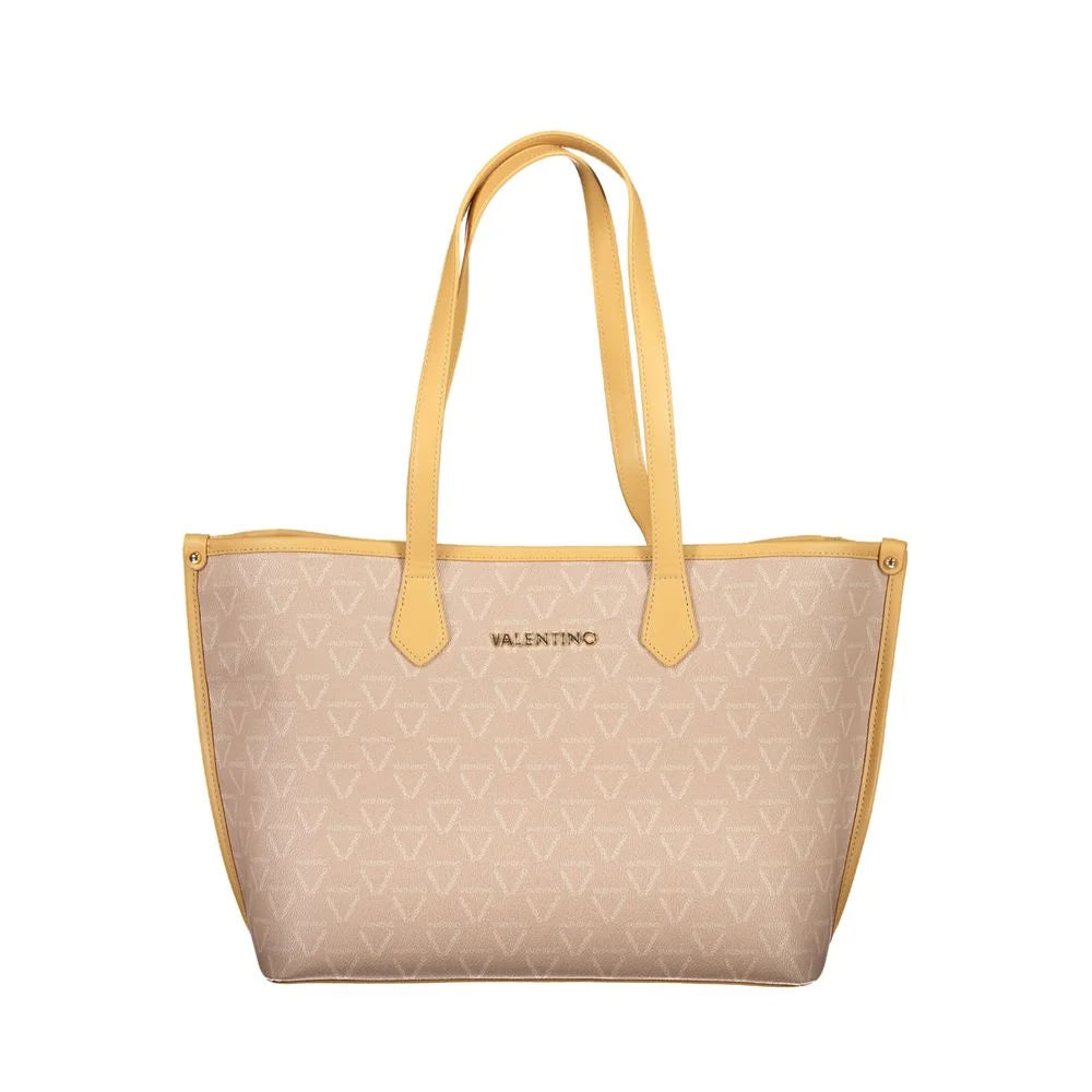 Mario Valentino Beige Polyethylene Women Handbag - Shopper Bags