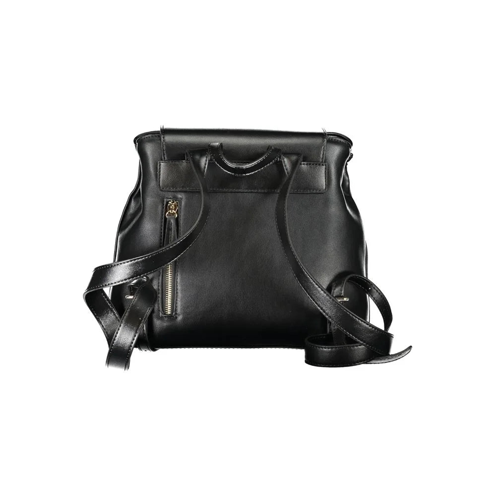Mario Valentino Black Polyethylene Backpack - Backpacks