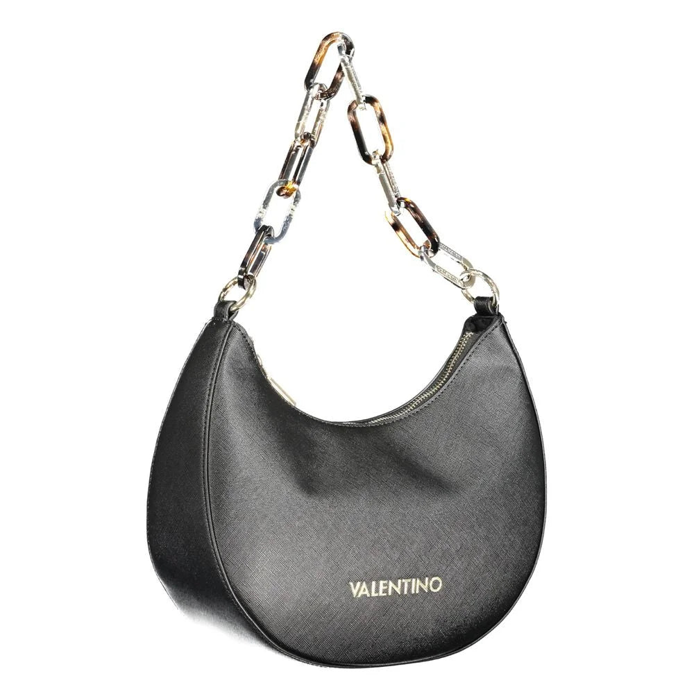 Mario Valentino Black Polyethylene Handbag - Half-Moon Bags