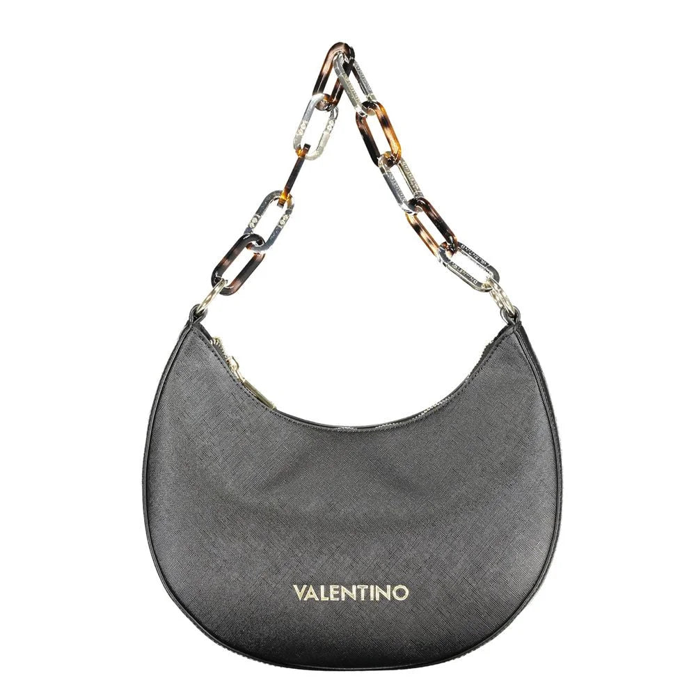 Mario Valentino Black Polyethylene Handbag - Half-Moon Bags
