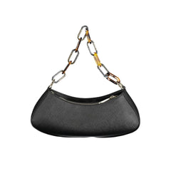 Mario Valentino Black Polyethylene Handbag - Half-Moon Bags
