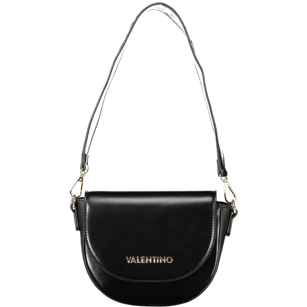 Mario Valentino Black Polyethylene Women Handbag - Half-Moon Bags