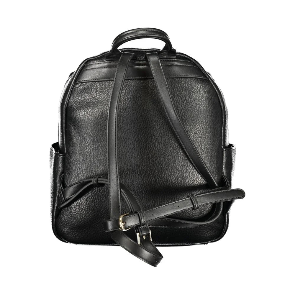 Mario Valentino Black Polyurethane Women Backpack