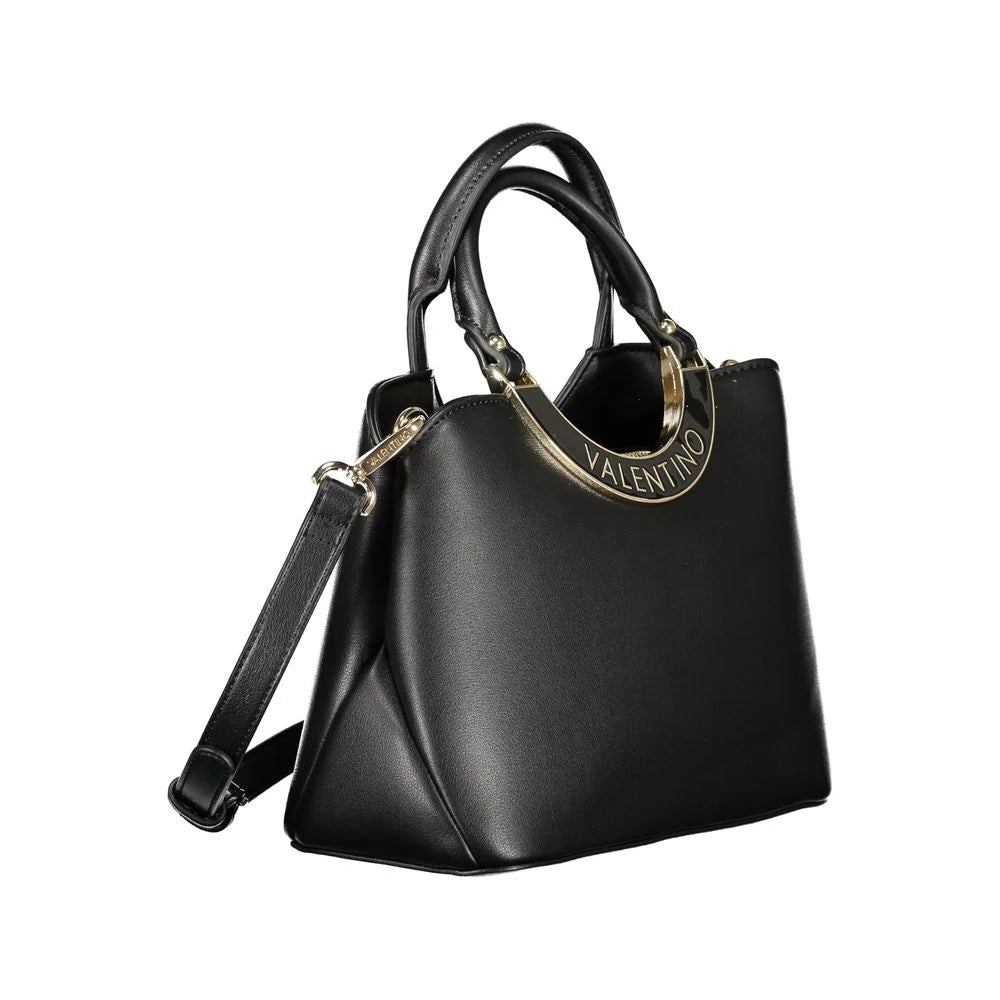 Mario Valentino Black Polyurethane Women Handbag