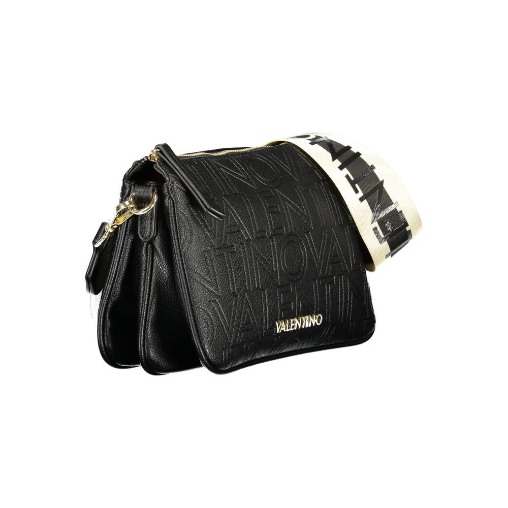Mario Valentino Black Polyurethane Women’s Shoulder Bag